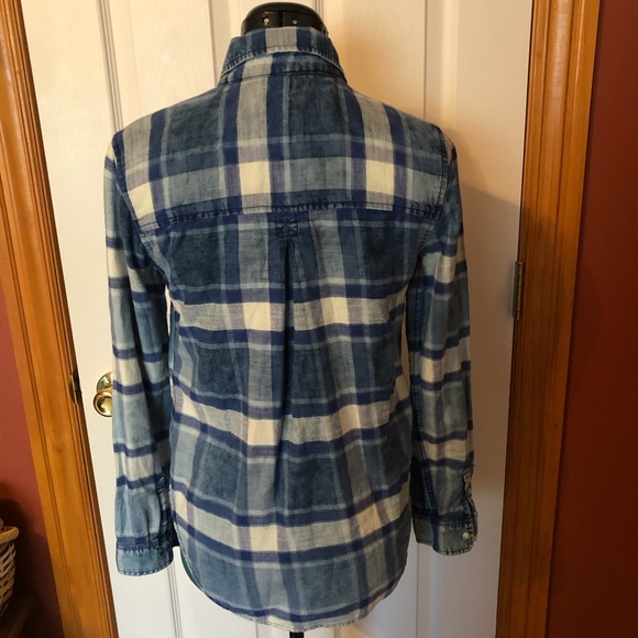 American Eagle boyfriend flannel shirt XS - Picture 2 of 2